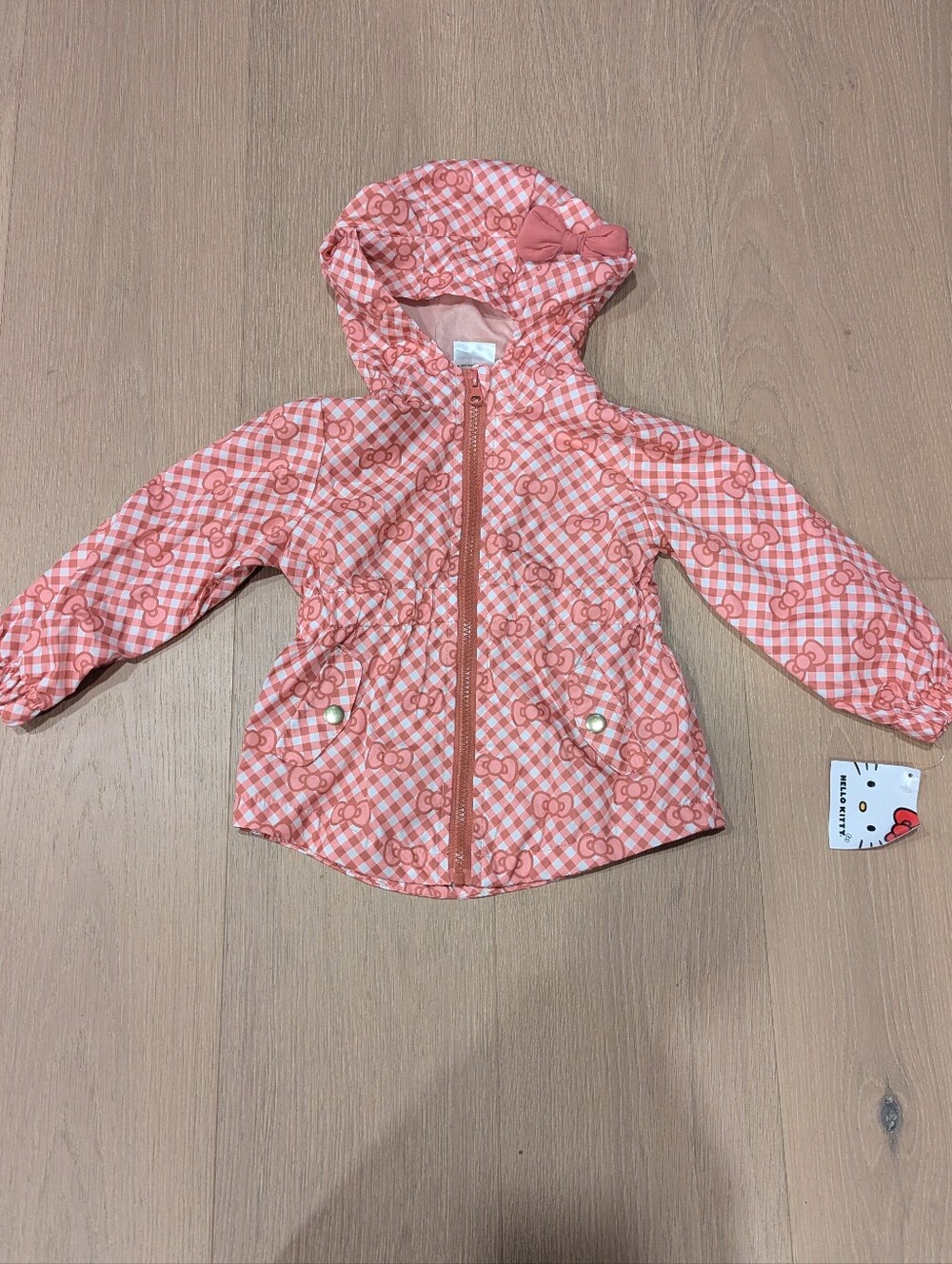 Hello Kitty Pink Gingham Hoode Jacket
